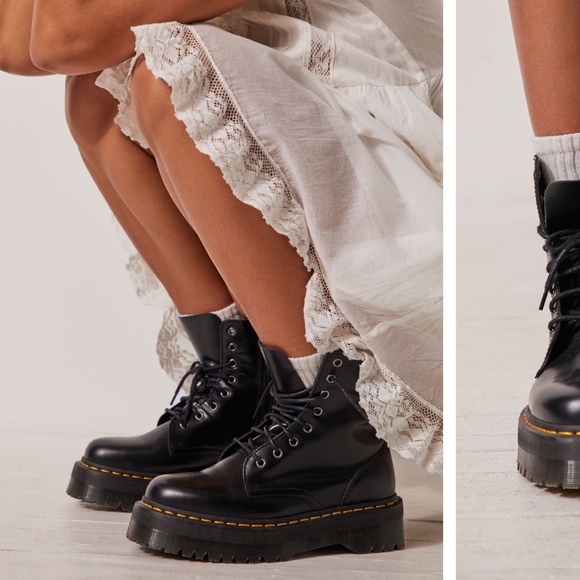 JADON BOOT SMOOTH LEATHER PLATFORMS - Picture 1 of 4